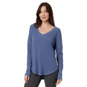 Mod o doc Womens Thermal Long Sleeve V Neck Tunic Whirlpool XS